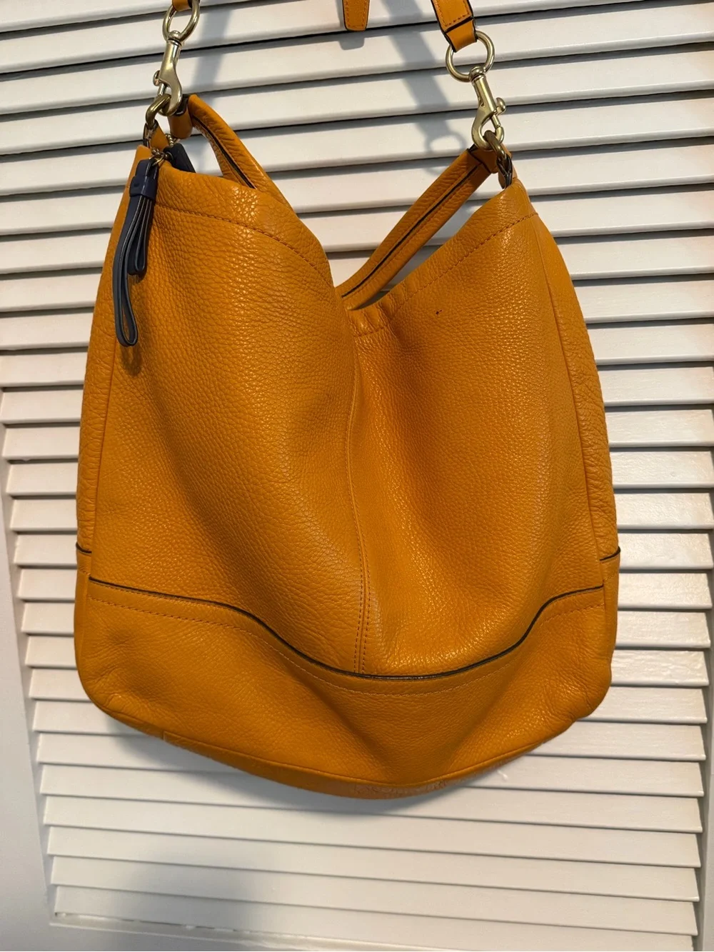 Coach Mustard Yellow Leather Shoulder Hobo